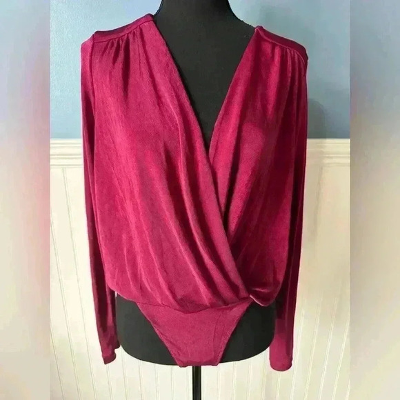 NWOT Free People Revolve Turnt Bodysuit ~ Dark Rhubarb ~ Medium - Picture 5 of 8